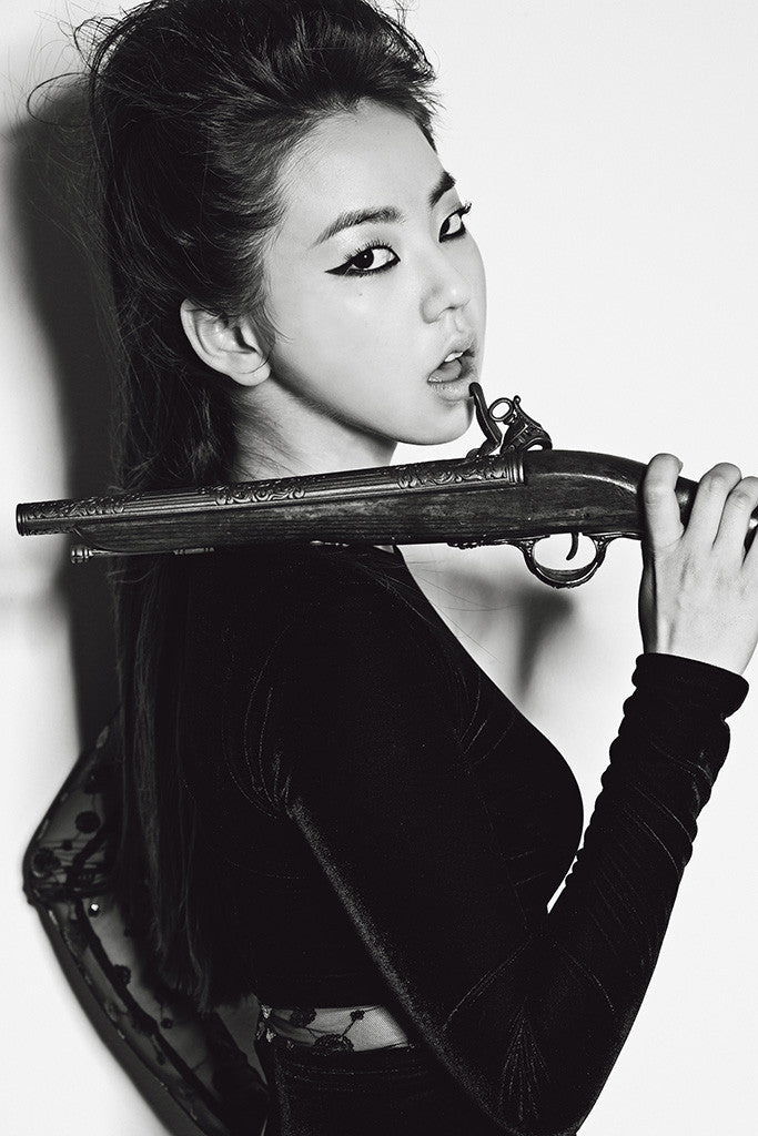 Wonder Girls K-pop Black and White Poster