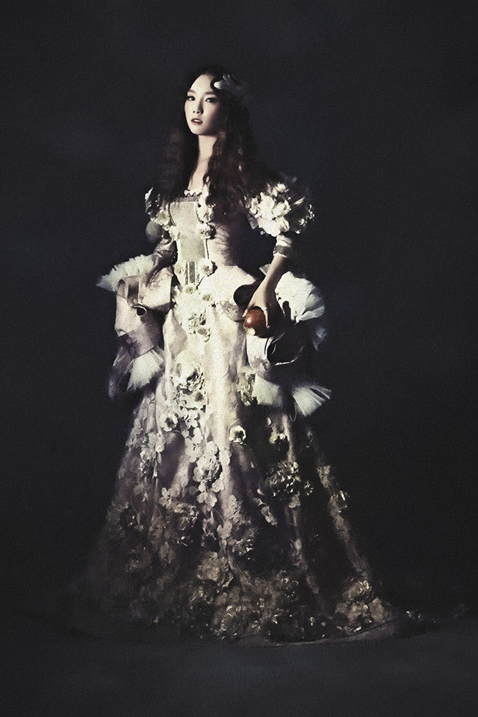 SNSD Girls Generation Taeyeon Black and White Poster