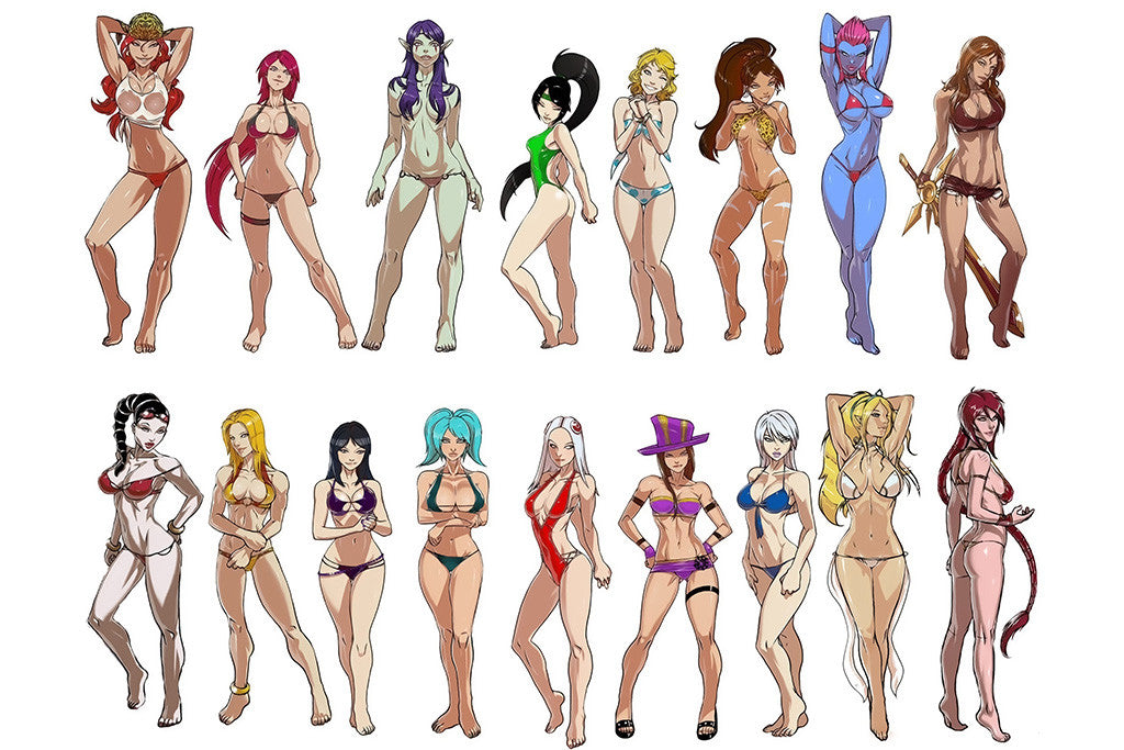 League of Legends Female Characters All Girls Poster