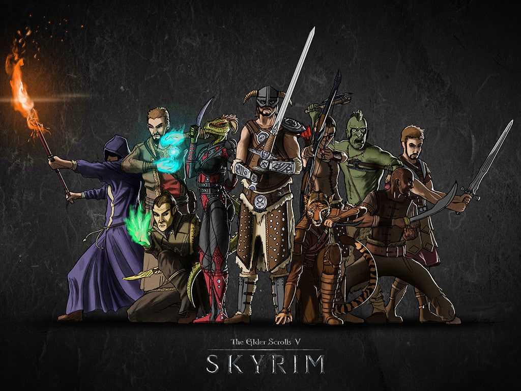 The Elder Scrolls V 5 Skyrim Characters Poster