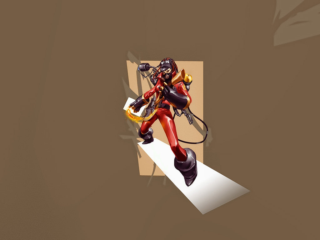 Team Fortress 2 TF2 Pyro Girl Poster