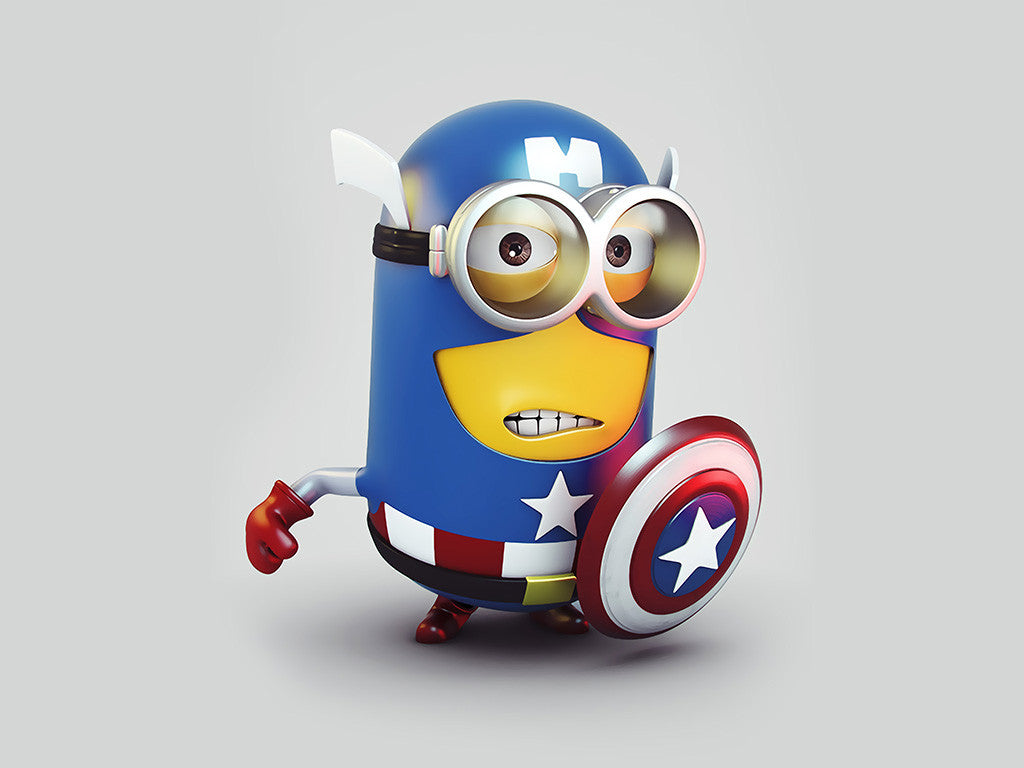 Minion Captain America Poster
