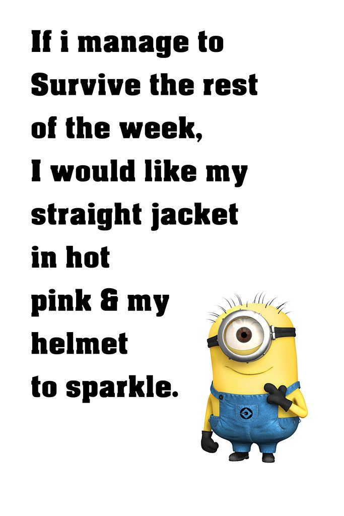 Minion Quotes Survive Funny Motivational Poster