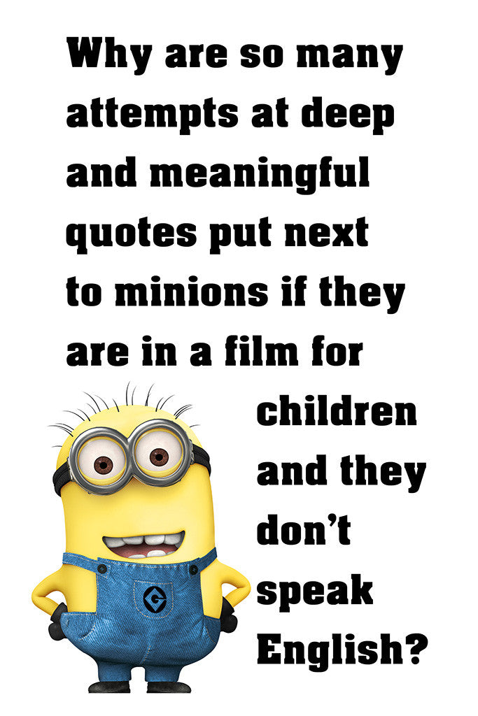 Minion Quotes Funny Motivational Poster