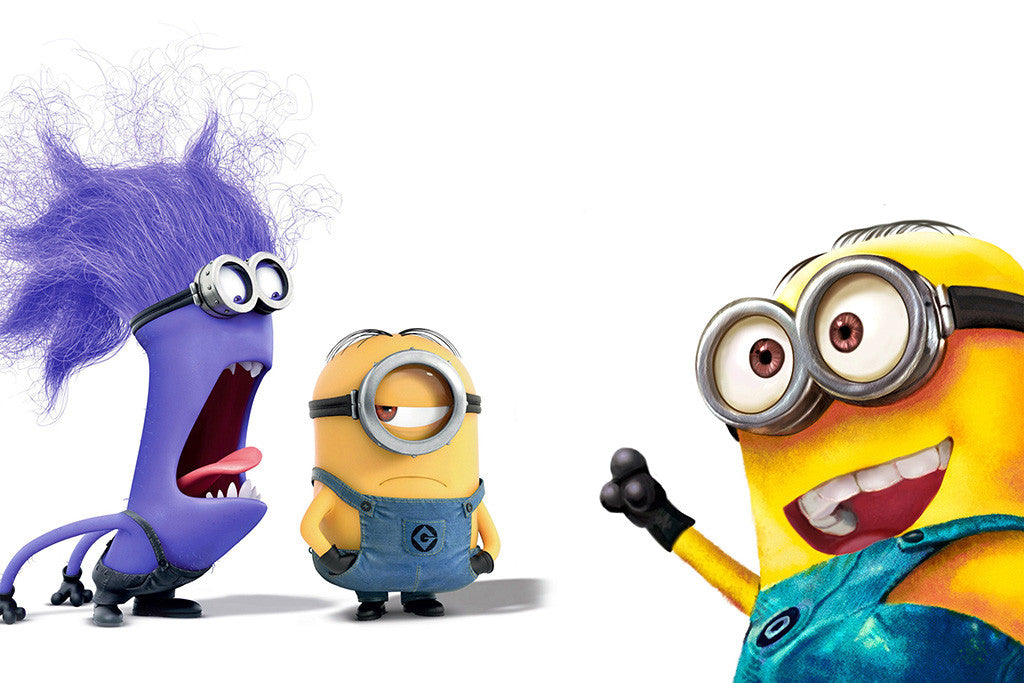 Minion Purple Funny Poster