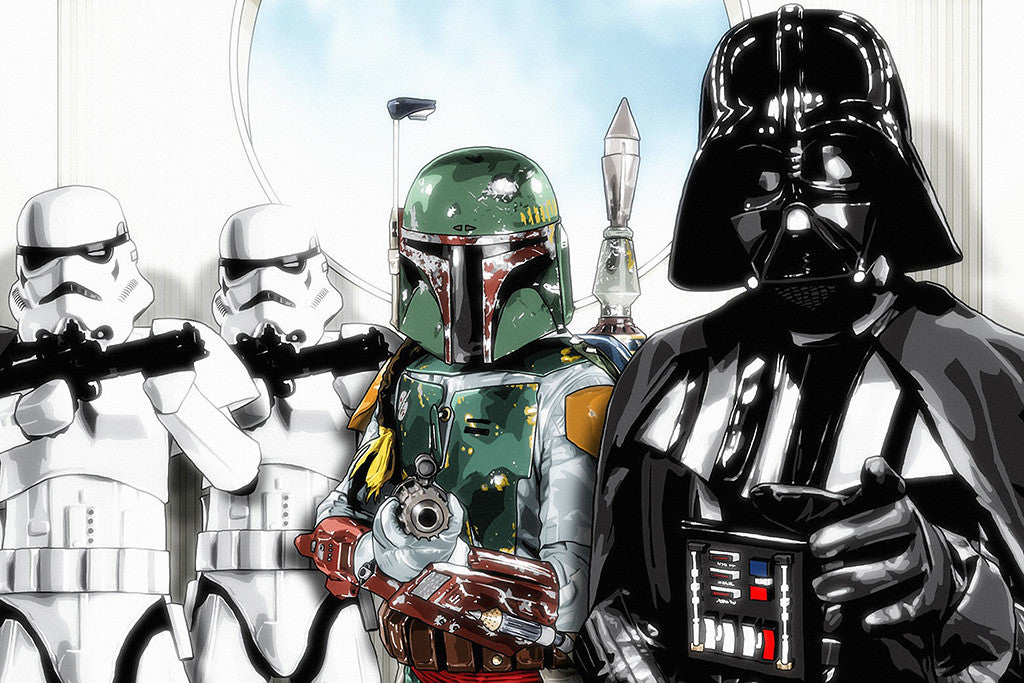 Star Wars Darth Vader Jango Boba Fett Clones Poster