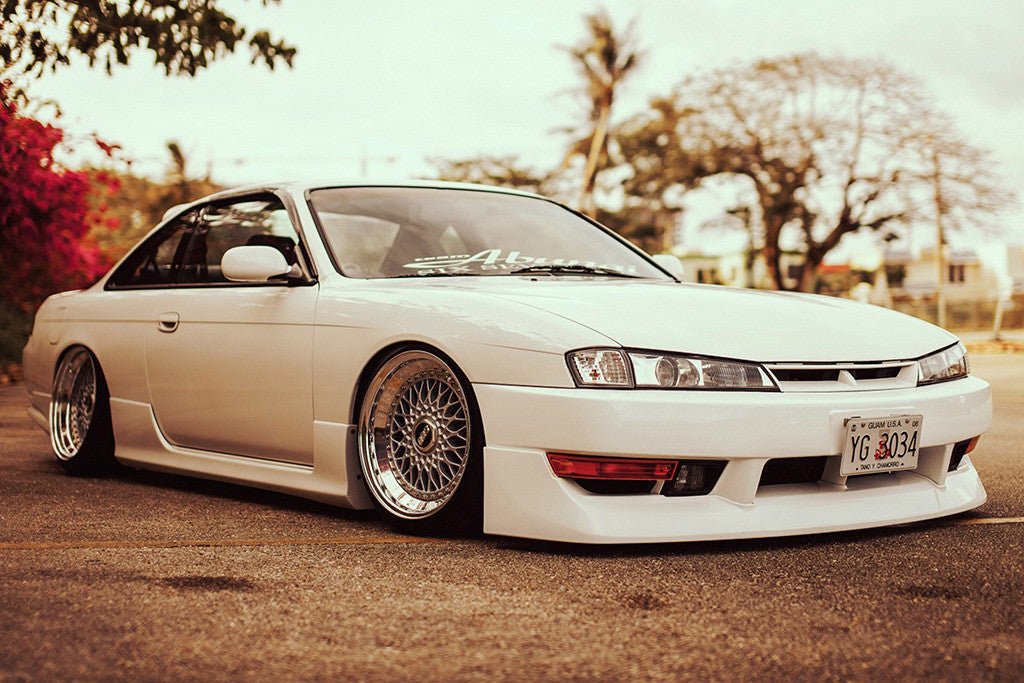 Nissan Silvia S14 White Poster