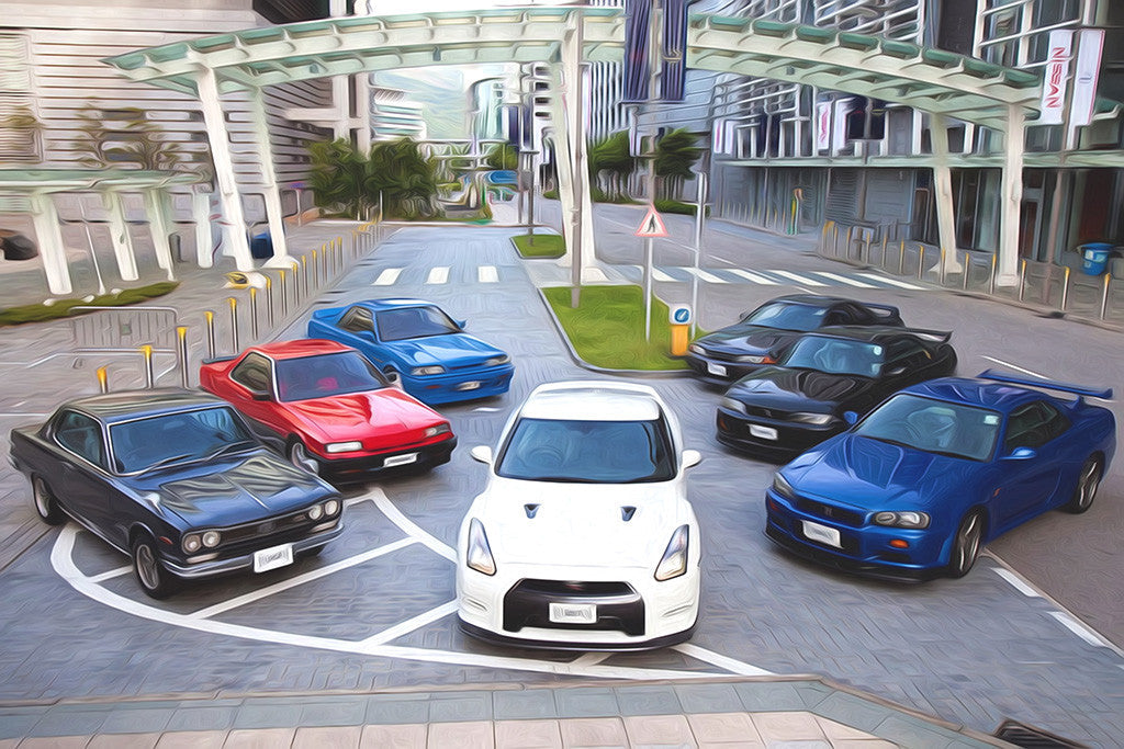 Nissan GTR Evolution Art Poster