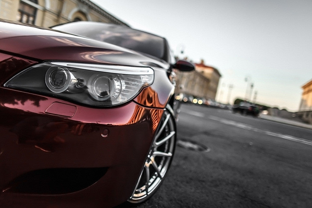 BMW M5 E60 Marsala Headlight Poster