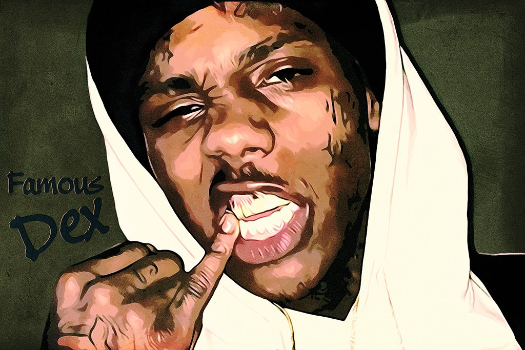 Famous Dex Face Art Poster