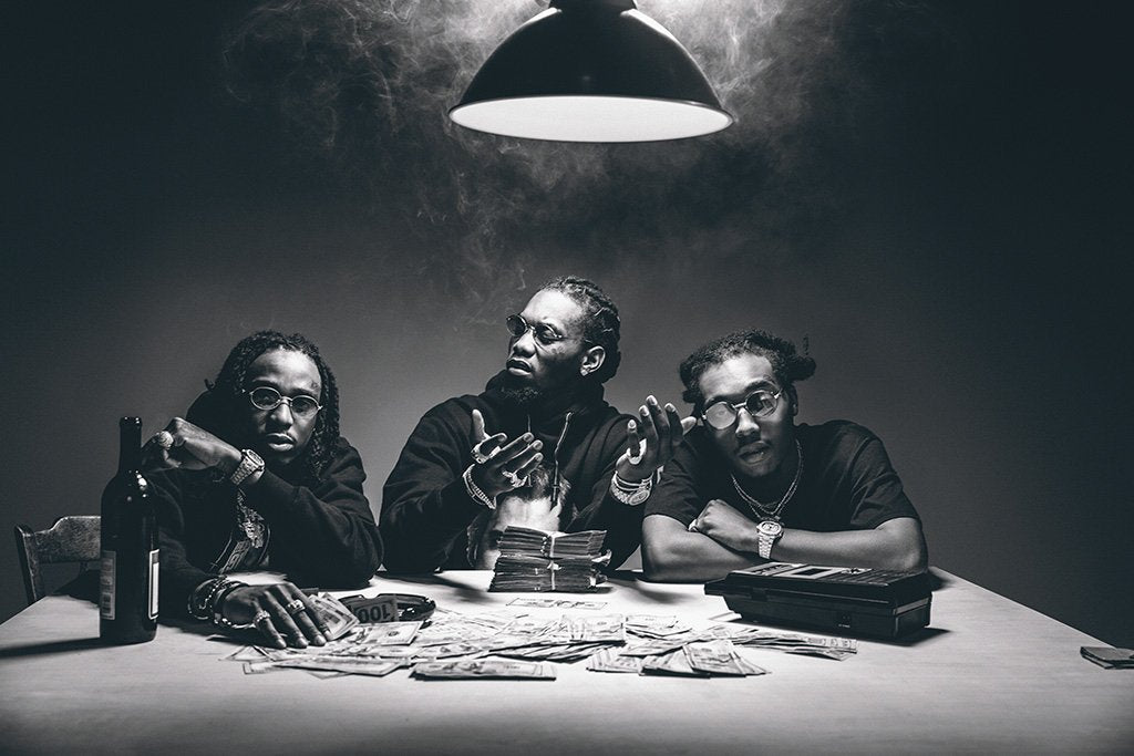 Migos Black and White Poster