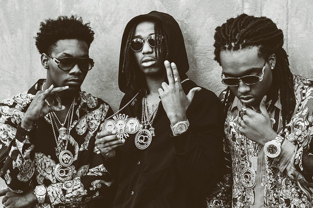 Migos Black and White Hip Hop Poster