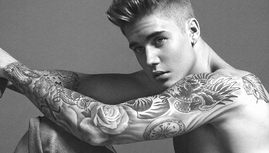 Justin Bieber Black and White Poster