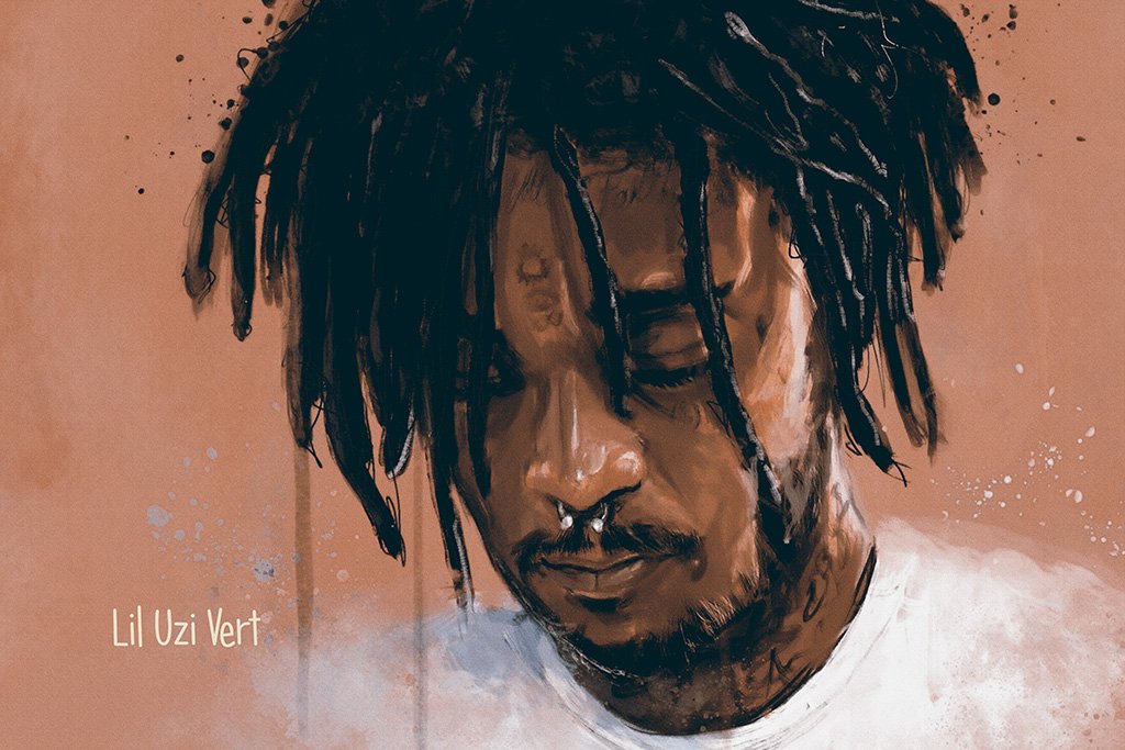 Lil Uzi Vert Fan Art Face Poster