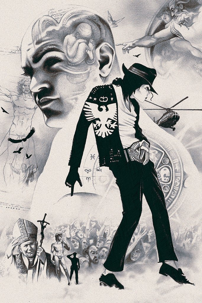 Michael Jackson Fan Art Black and White Poster