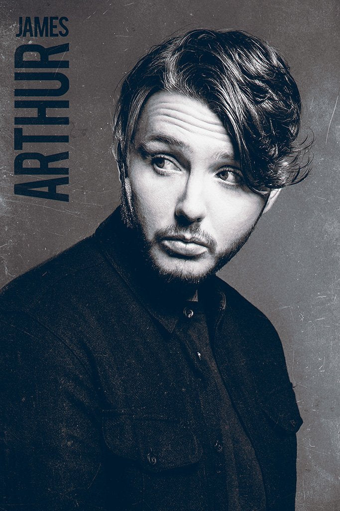 James Arthur Black and White Poster