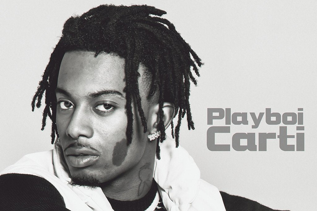 Playboi Carti Black and White Poster