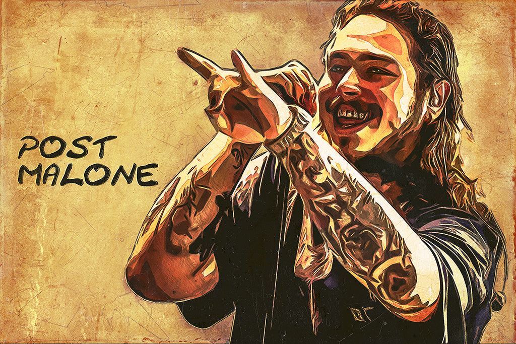 Post Malone Hip Hop Fan Art Poster