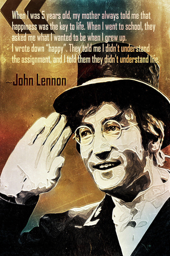 John Lennon Quote When I Was 5 Years Old Poster