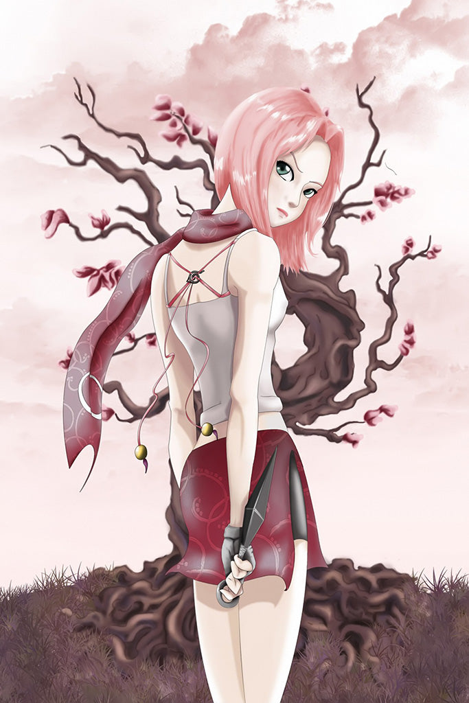 Sakura Haruno Anime Art Poster
