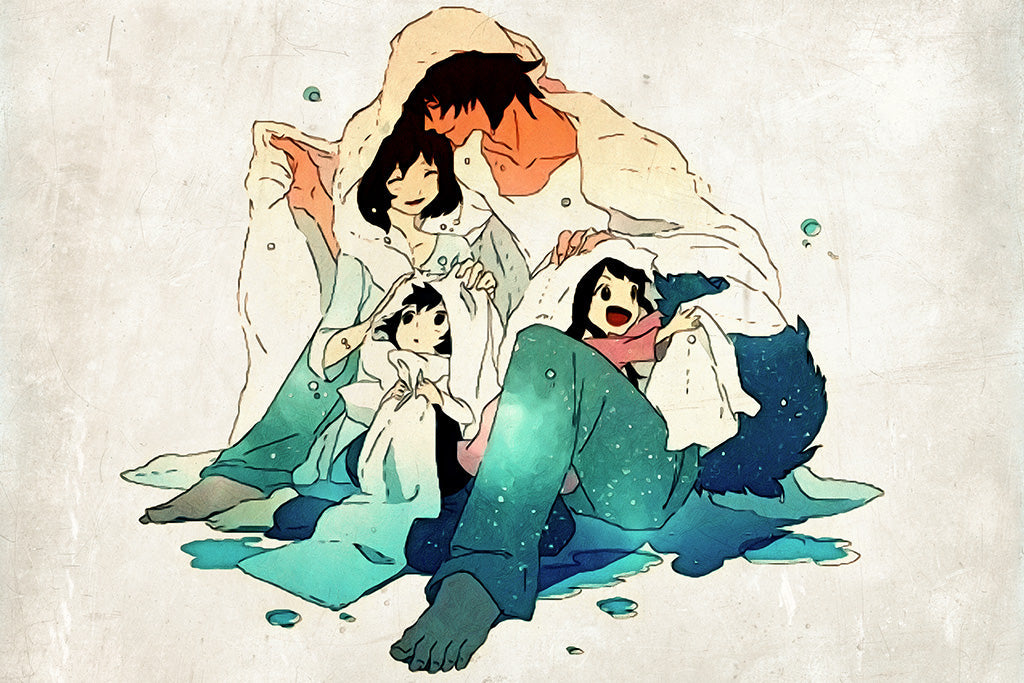 Ookami Kodomo No Ame To Yuki Anime Art Poster