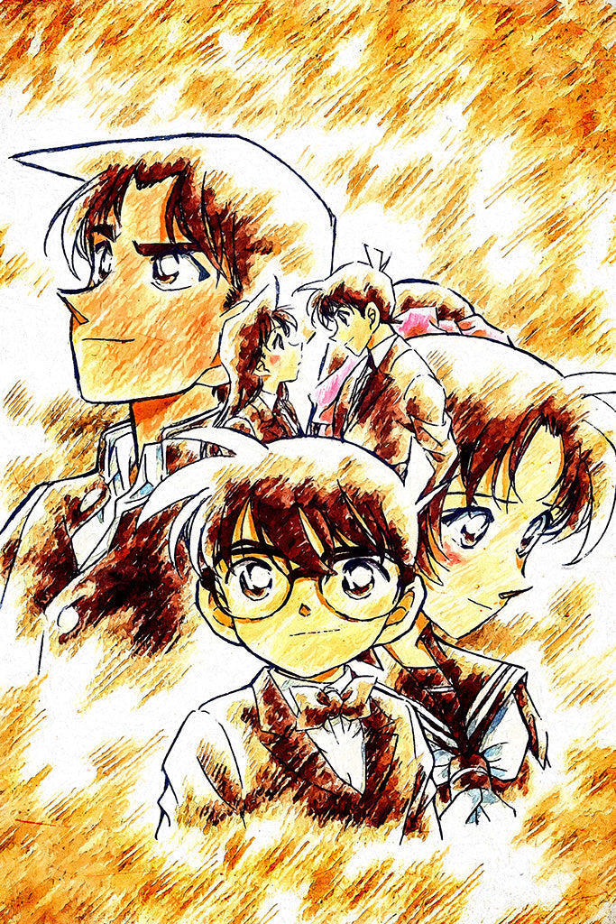 Detective Conan Movie 13 The Raven Chaser Anime Art Canvas Poster