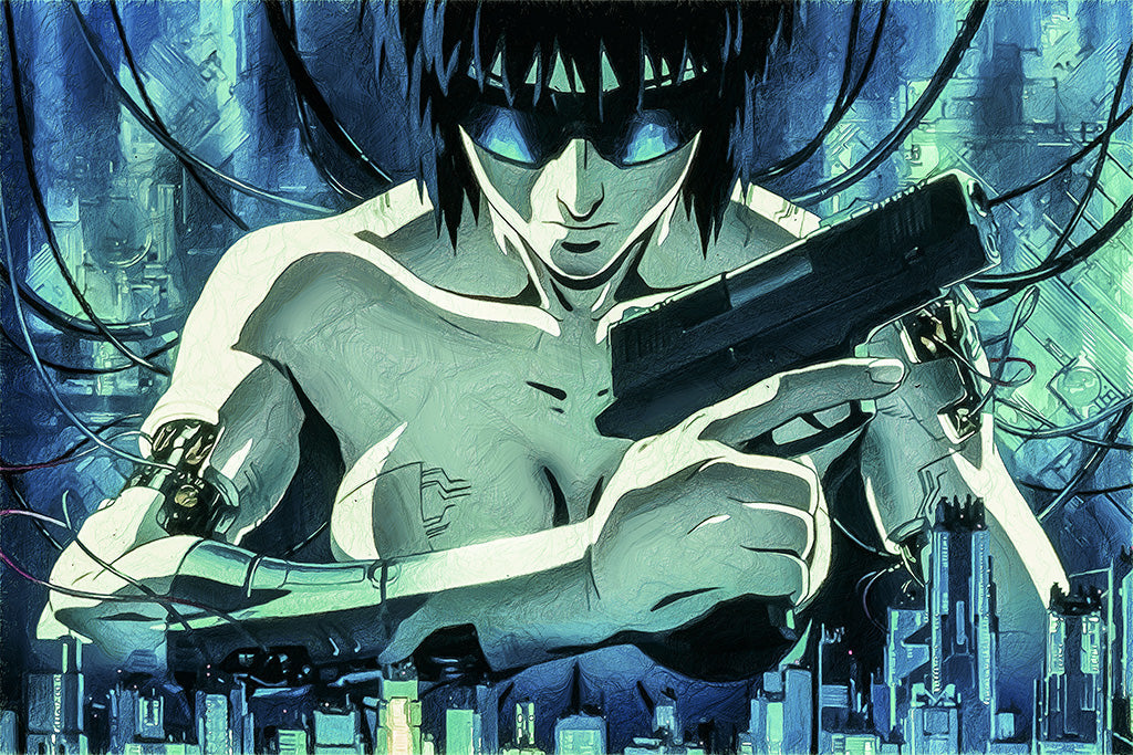 Ghost In The Shell Manga Canvas Poster