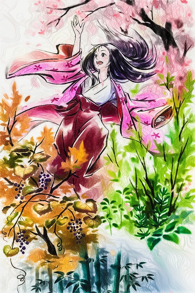 Kaguya-Hime No Monogatari Anime Art Canvas Poster