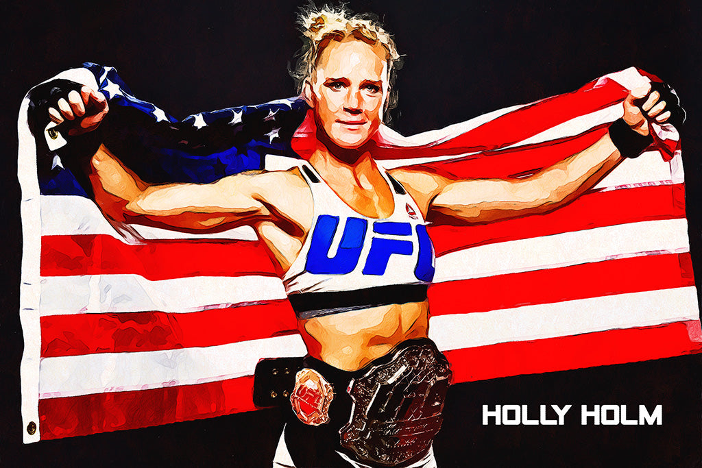 Holly Holm MMA Sport Art Canvas Poster
