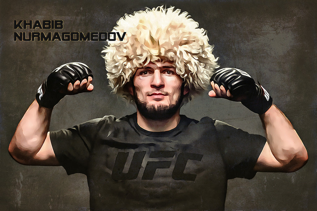 Khabib Nurmagomedov MMA Sport Art Canvas Poster
