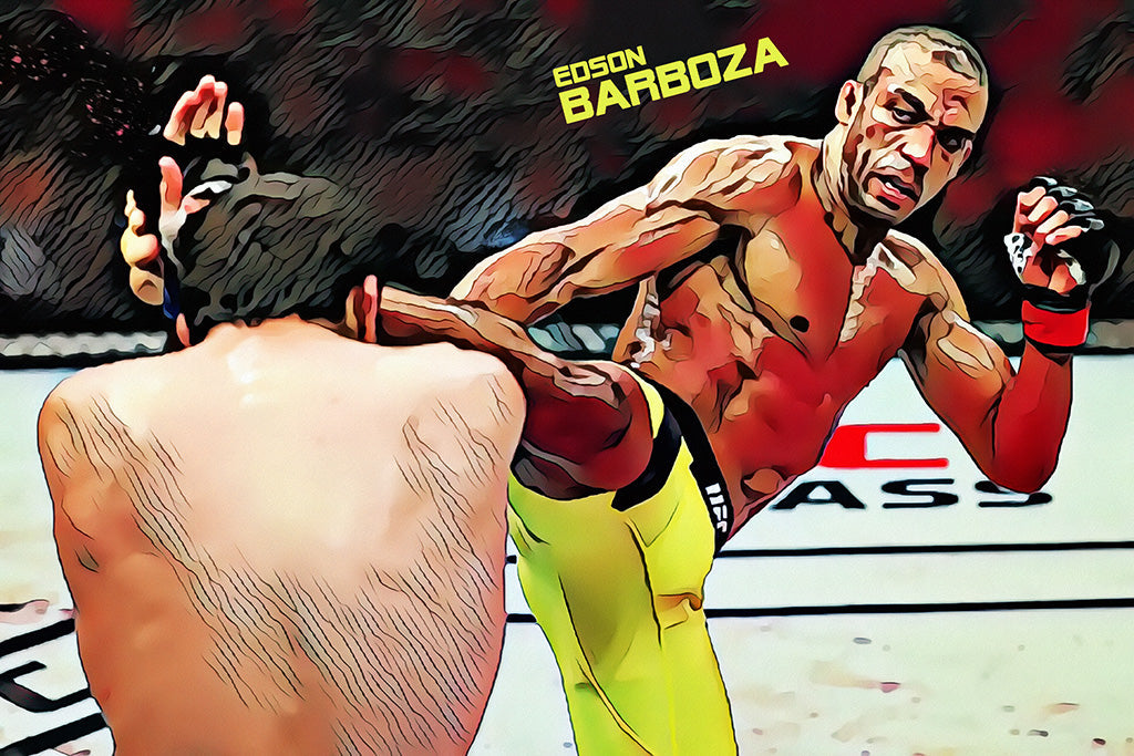 Edson Barboza MMA Sport Art Canvas Poster