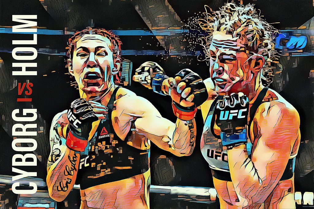 Cris Cyborg vs Holly Holm MMA Canvas Poster