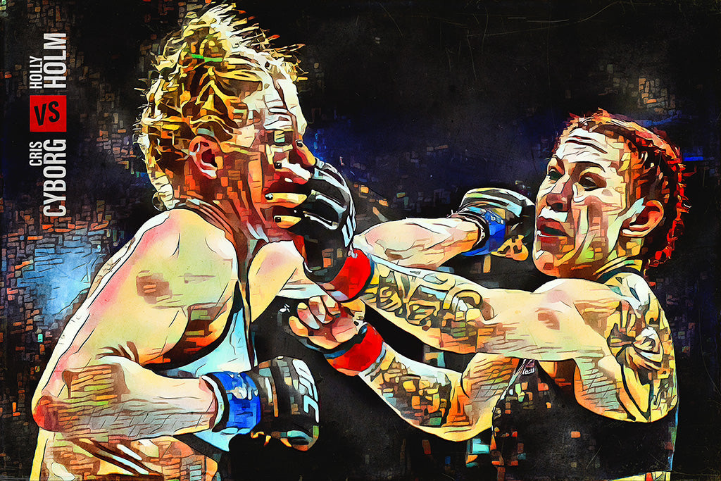 Cris Cyborg vs Holly Holm MMA Sport Canvas Poster