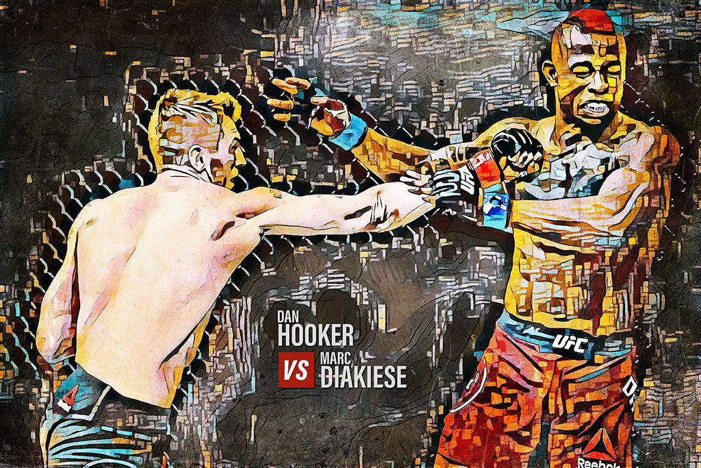 Dan Hooker vs Marc Diakiese Canvas Poster