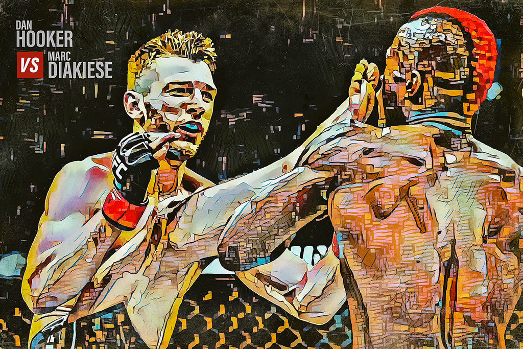 Dan Hooker vs Marc Diakiese MMA UFC Canvas Poster