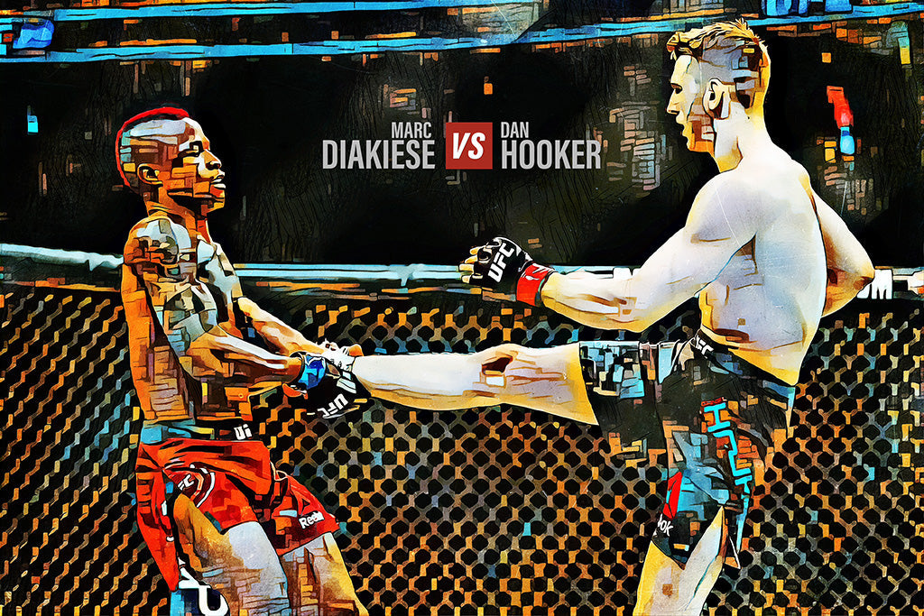 Dan Hooker vs Marc Diakiese MMA Sport Art UFC Canvas Poster
