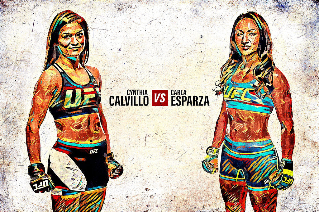 Cynthia Calvillo vs Carla Esparza MMA UFC Canvas Poster
