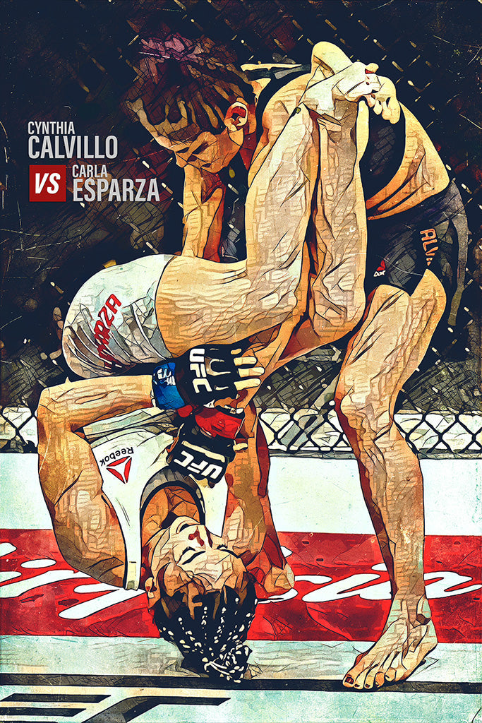 Cynthia Calvillo vs Carla Esparza MMA UFC Sport Art Canvas Poster