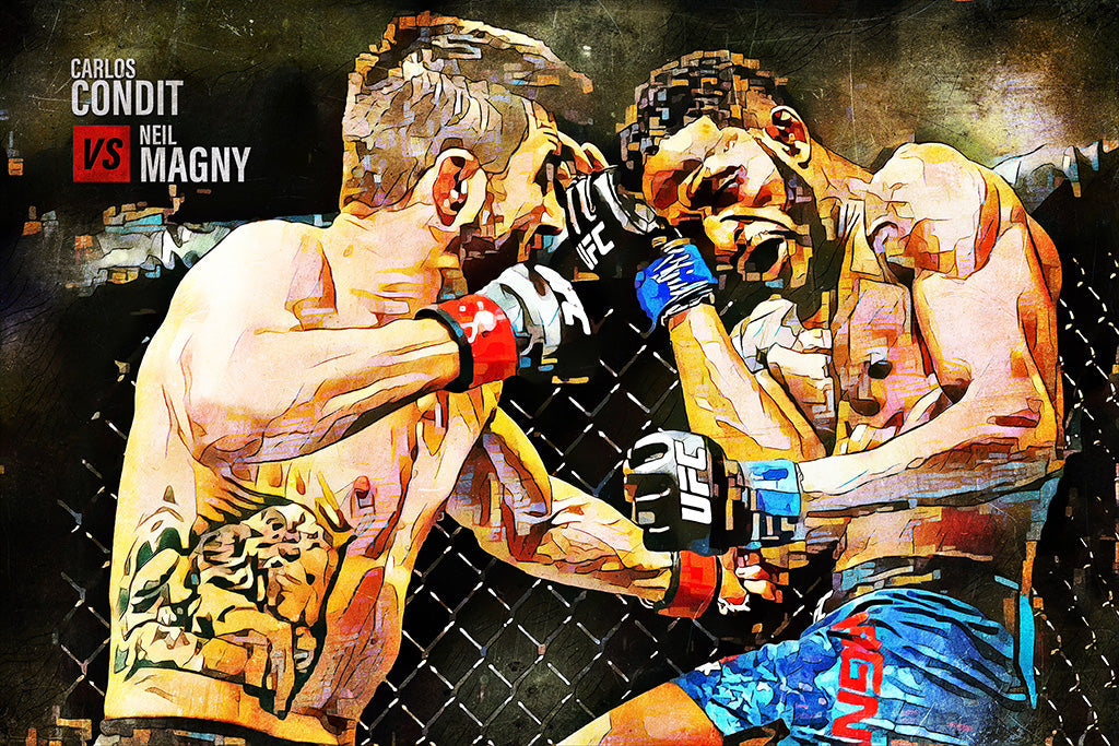 Carlos Condit vs Neil Magny MMA Canvas Poster