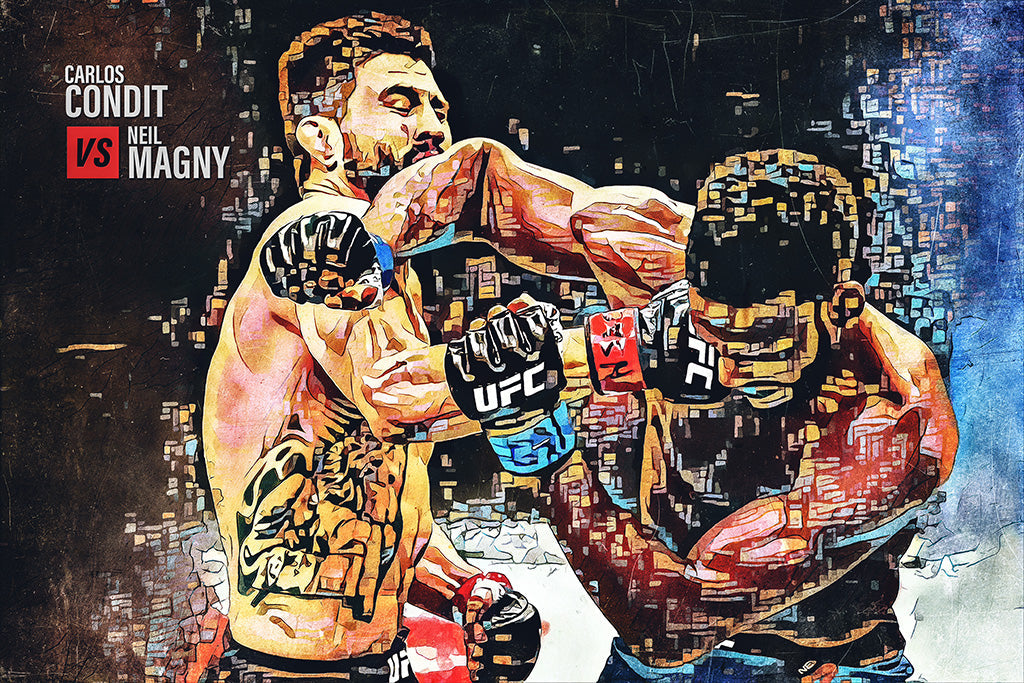 Carlos Condit vs Neil Magny MMA UFC Sport Art Canvas Poster