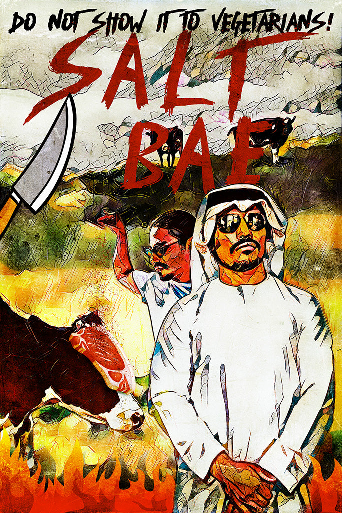 Salt Bae Do Not Show it to Vegetarians Canvas Poster