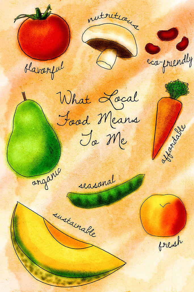 Fruits and Vegetables Kitchen Canvas Poster