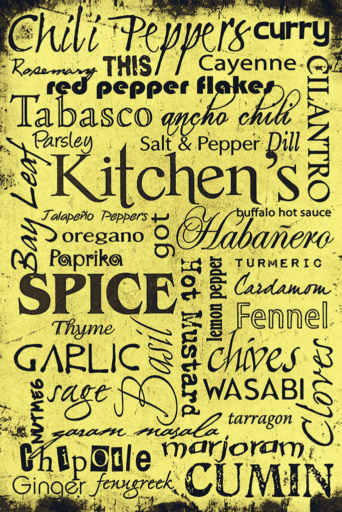 Spice Kitchen Canvas Poster
