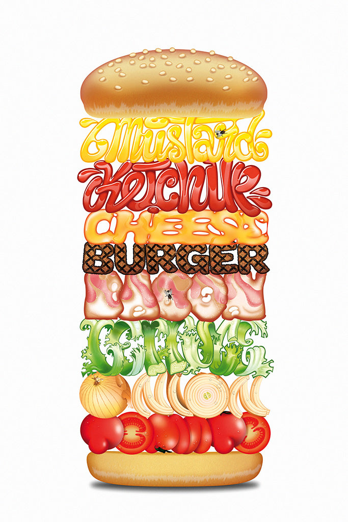 Burger Kitchen Canvas Poster