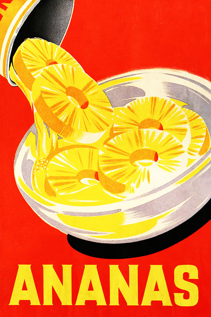 Ananas Kitchen Canvas Poster