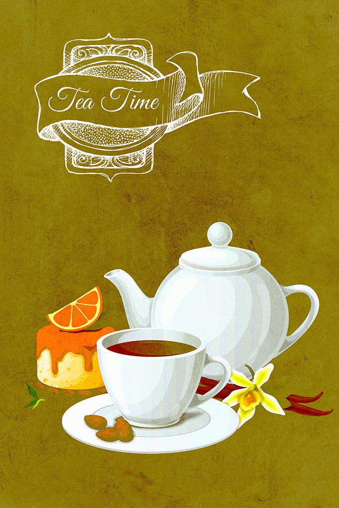 Tea Time Kitchen Canvas Poster