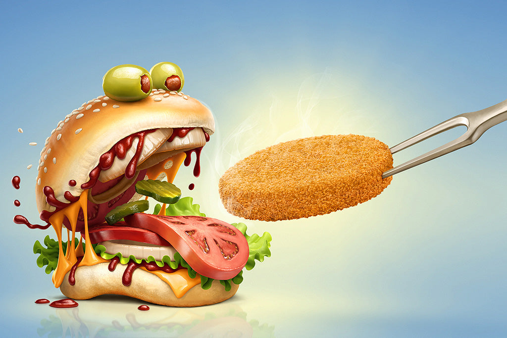 Burger Funny Kitchen Canvas Poster