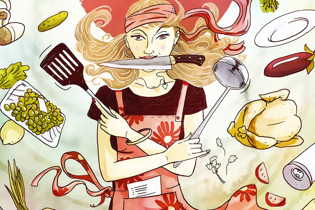 Woman Funny Kitchen Canvas Poster