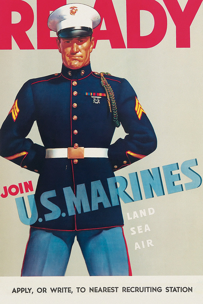 Military Propaganda Marine (1/7) Canvas Poster