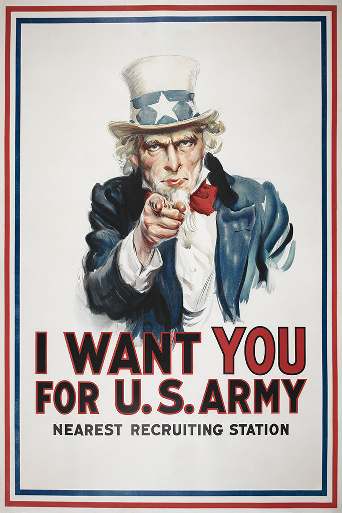 Military Propaganda I Want You (1/7) Canvas Poster